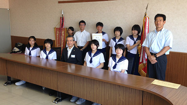 那珂川北中学校・武末町長表敬