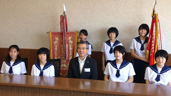 那珂川北中学校・武末町長表敬