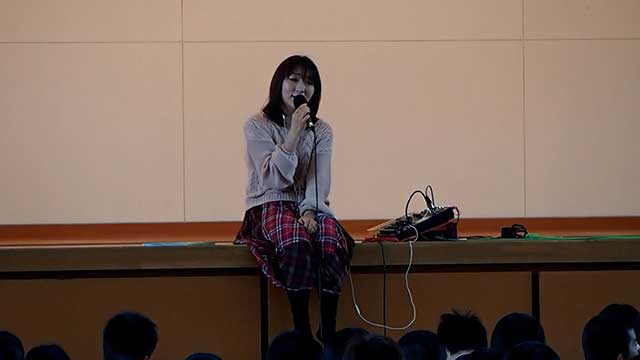 那珂川北中学校 命の授業 子育てシンガーmon