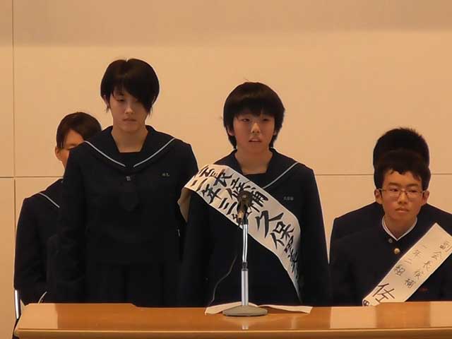 那珂川北中学校・立会演説会