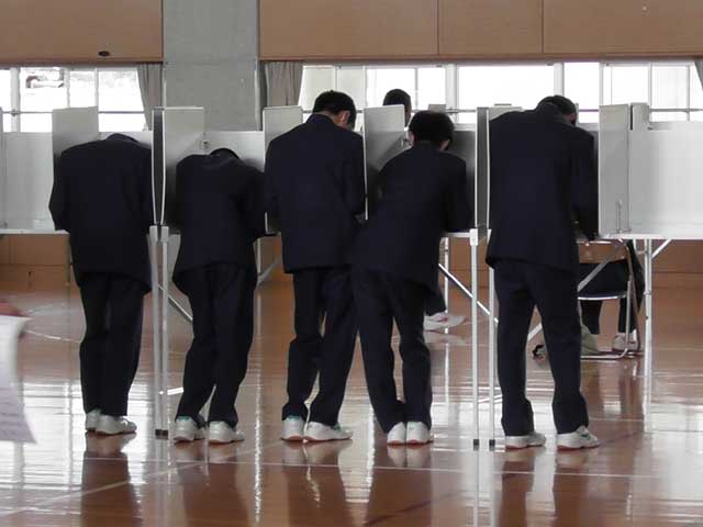 那珂川北中学校・立会演説会