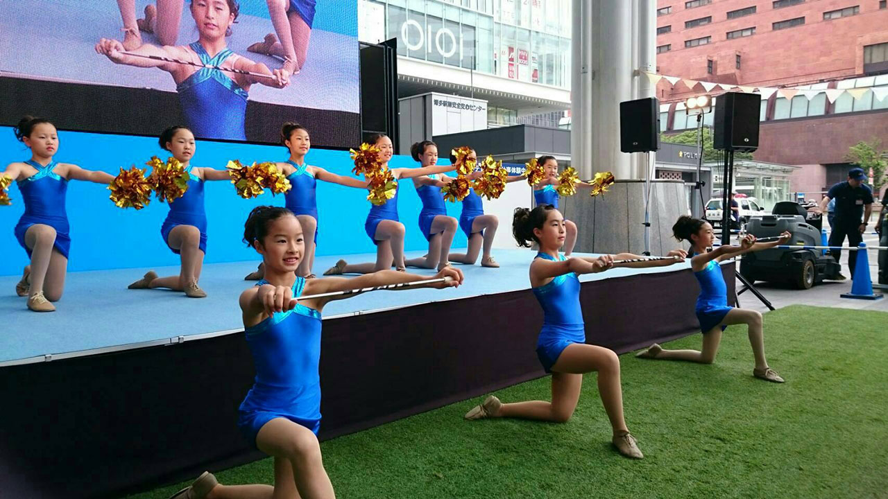 那珂川北中学校　そよかぜフェスタ出演　バトンチームインフィニティ
