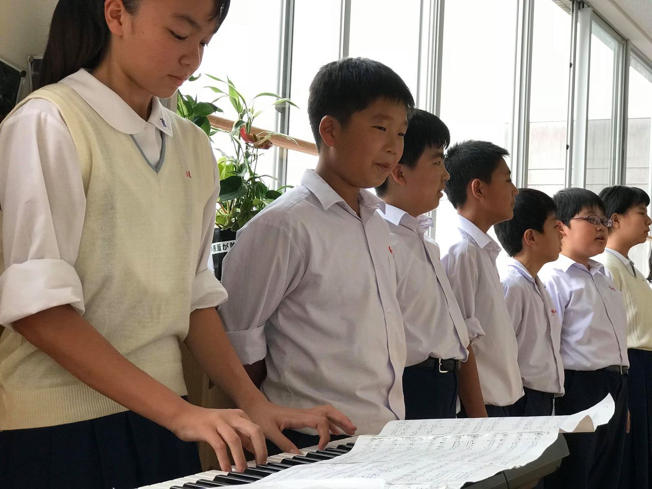 那珂川北中学校 文化祭に向けての合唱練習