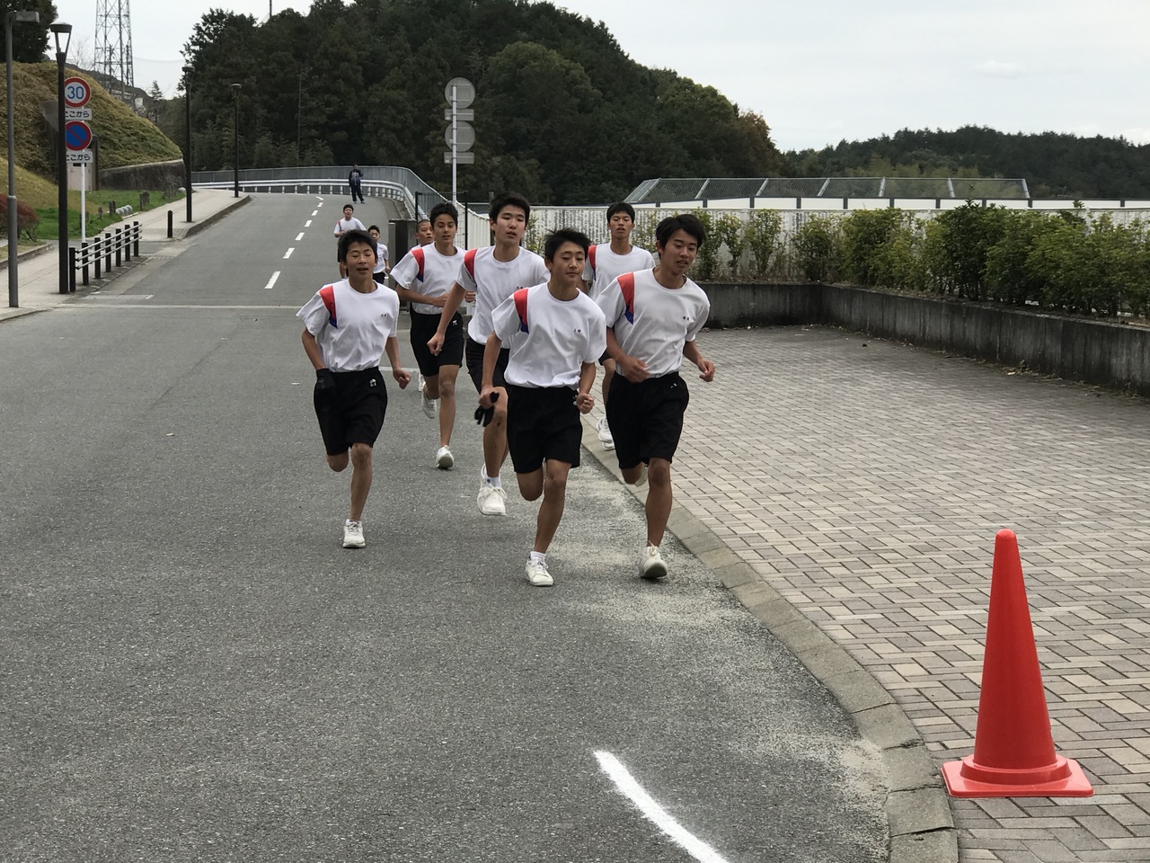 那珂川北中学校 持久走の練習